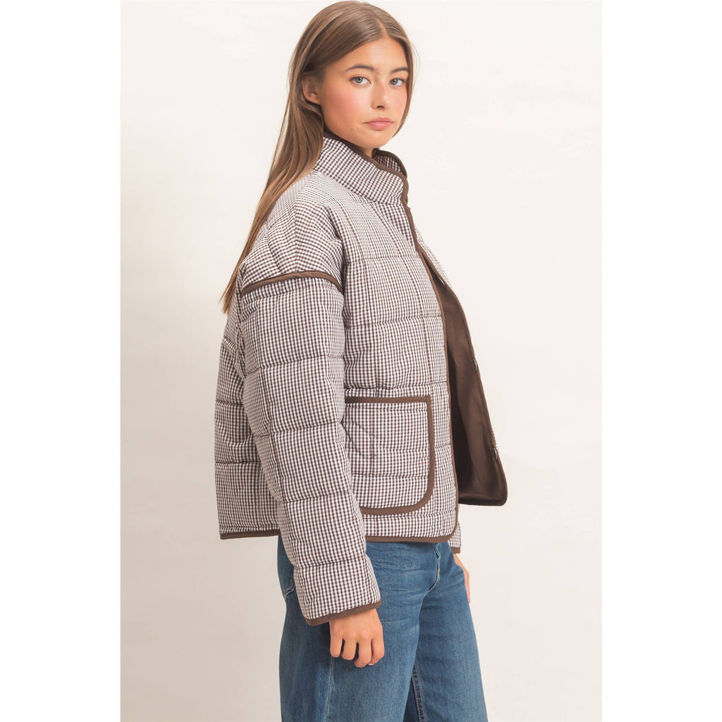 Gingham Quilted Jacket
