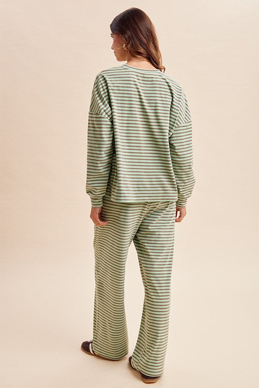 Striped Brushed Knit set