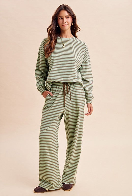 Striped Brushed Knit set