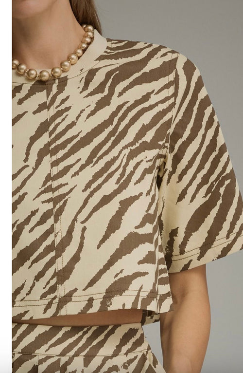 Cropped Zebra Top
