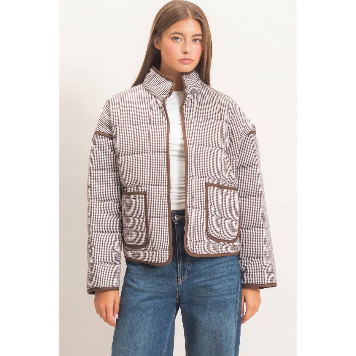 Gingham Quilted Jacket